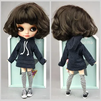 Облекло за кукли Blyth Модни hoody ръчно изработени с качулка на съвсем малък Стил за 30 см bjd Кукла Blythe 1/6 Детски дрехи за момичета Детски играчки