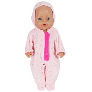 Облекло за кукли Костюм за едър рогат добитък Анцуг с обувки и Пижами за бебета 43 см Кукли 18 инча Кукли Подарък за Рожден Ден