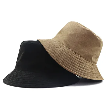 Обратима замшевая Шапка - кофа с Големи размери, Дамски Ежедневни шапка Boonie, мъже, хип-хоп, Големи размери, Рибарски шапки 56-60 см., 60-65 см