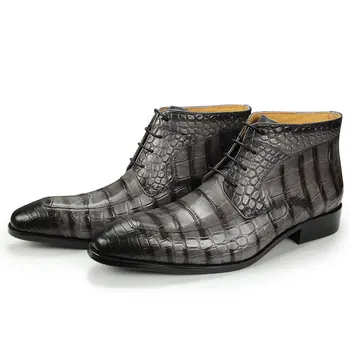Обувки за мъже от естествена кожа Zapatos De Hombre Гумени ботильоны за работа и сигурност за възрастни Нови Мъжки обувки Модерен Ежедневни обувки Голям Размер