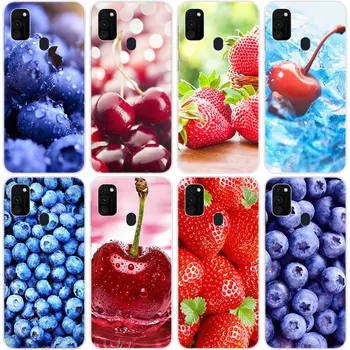 Овощна черешова Чернично-ягодово калъф за Samsung Galaxy M11 M12 M21 M30S M31S M32 M51 A5 2017 A6 A7 A8 A9 J2 Основната J6 + J8 2018
