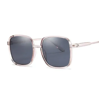 Огледални слънчеви очила с плосък покрив Дамски Маркови дизайнерски Реколта Луксозни Черни Слънчеви очила Дамски Квадратни Oculos De Sol