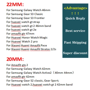 Оплетена каишка с СОЛОВА линия за Xiaomi Amazfit Gts2-Bip-Pace-Gtr 42/46 мм и каишка за часовник Garmin Vivoactive3 Гривна смарт каишка за часовник
