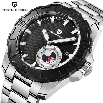 Оригинален ДИЗАЙН PAGANI Модни Механичен мъжки часовник Автоматично Луксозни Маркови Спортни Водоустойчив часовник с хронометър от Неръждаема стомана