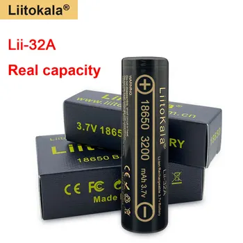 Оригинална висококачествена батерия Liitokala 18650 3.7 В 3200 mah 18650 акумулаторна батерия за фенерче