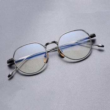 Оригиналната рамки за очила Титанов Очила по рецепта Дамски очила за късогледство Рамки за очила за мъже Реколта Японски Дизайнерски маркови очила
