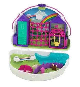 Оригинални играчки Mattel Polly Pocket Shani Rainbow Dream за момичета 8 cm Играчки за деца на Нова играчка за момичета, Детски кукли русалка