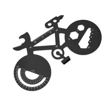 Открит Многофункционален Ремонт на Велосипеди, Гаечен Ключ, Отварачка За Бутилки Линия Забавна Форма на Велосипед Гаечен Ключ Карта EDC Инструмент
