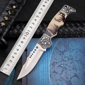 Открит Тактически Ловен Нож С Висока Твърдост Швейцарски Армейски Нож Сгъваем Нож Къмпинг Джобен Нож Подарък Колекция Инструмент Edc