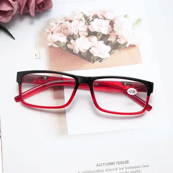 Очила за четене в квадратна рамка Эльбру За мъже и жени, Унисекс Очила за далекогледство Очила с пружинным тръба на шарнирна връзка Диоптър +1,0 До +4,0