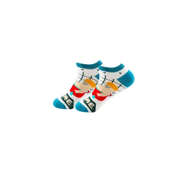 Памучни дамски и мъжки чорапи-лодка Смешни красиви улични чорапи Harajuku, чехли на щиколотке, къси унисекс, Новост, карикатура, Щастливи чорапи Kawail