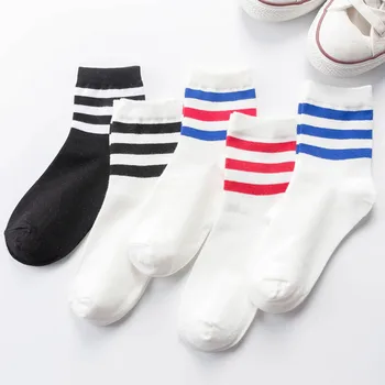 Памучни чорапи Футболни чорапи на райета Модни Чорапи за мъже, Дамски Спортни чорапи Унисекс Чорапи за скейтборд Чорапи в модни чорапи