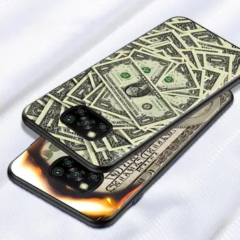 Пари в щатски долари за Xiaomi Poco C3 M3 M2 X3 NFC X2 F2 Pro F1 F3 Mi Play Mix 3 A2 Lite A1 6 5X Черно Мек Калъф за телефон