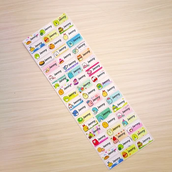 Персонализирани Етикети с имената на Водоустойчиви Стенни аксесоари за партита Петна Пластмасова кутия Фоторамка Детски мультяшные етикети за момичета