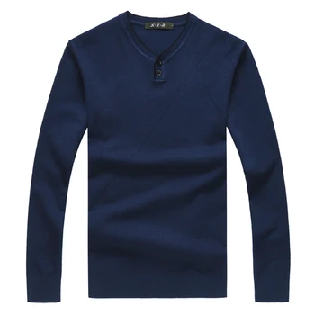 Плюс Размер 6XL 7XL 8XL Мъжки вязаный пуловер с V-образно деколте 2020 Есен-Зима на Мода Ежедневни 4 Цвята Бутик Топъл пуловер Пуловер, Мъжки