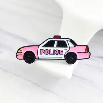 Полицията Розова Эмалевая метална брошка Сладко Модерно жени за икона Герольда на правосъдието Модни мъжки и дамски бижута, аксесоари Подарък