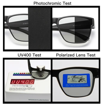 Поляризирани Слънчеви Очила За мъже С Покритие Лещи Квадратни Очила Фотохромичните Очила за Нощно Виждане се Носят на Върха на Предписване на Очила Gafas