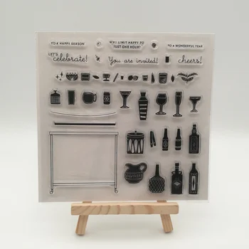 прозрачен Прозрачен силикон шаблони за DIY Scrapbooking фотоалбум декоративни листа