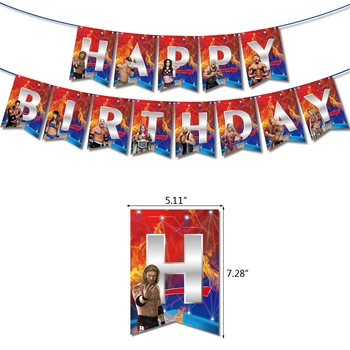 Професионална Борба Забавление, парти Украса WWE Флаг на Торта за Рожден Ден Картичка Топперы балони Набор от Аксесоари