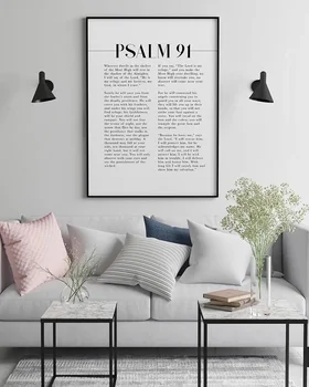 Псалм 91 и 23 Писанията Стенни Художествени Плакати 