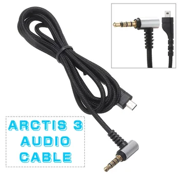 Работа За Стоманена Серия Arctis 3 аудио кабел от 1,2 М Мек Найлон аудио кабел За Слушалки, Подходящ За конзоли Mac PC, Мобилен Телефон, Таблет
