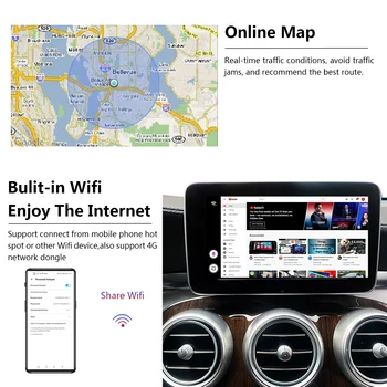 Радио Carplay актуализация на Android Автозвук за Seat Ateca 2016-2020 Apple Безжична AI Скоростна Автомобилен Мултимедиен Плейър GPS Навигатор
