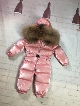 разпродажба 2020 Зимно детско пуховое палто, костюм на утином топола връхни облекла кожени комбинезони детски зимен гащеризон пухени палта детски гащеризон гащеризон