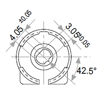 Регулируема потенциометър YYT PT15-4.7 K потенциометър за подстригване с хоризонтални овални отвора