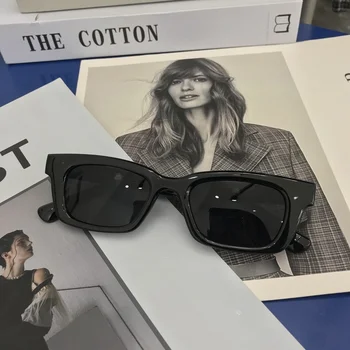 Реколта квадратни слънчеви очила за жени 2022 Марка дизайнер в малка рамка, Слънчеви очила Ретро Огледало Cateye Oculos De Sol Feminino