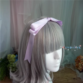 Ръчно изработени лолита превръзка на главата папийонка лента за коса KC daily проста дива мека момиче сладко японски момиче cos превръзка на главата