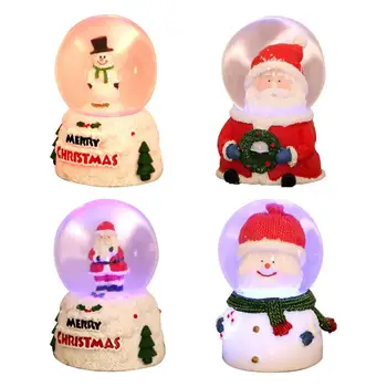 Светещи Коледни Кристална Топка Сняг, Дядо Коледа Стъклена Топка Кутия Със Светлина Нова Година 2022 Подарък За Рожден Ден Украси За Дома