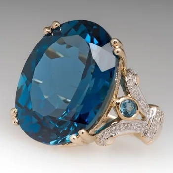 Сега диамантен пръстен от злато 14 Карата, за жени, за да се Присъединят към партито Оливин Скъпоценен Камък Anillos De Wedding Diamante Сватбени бижута Кутия за пръстените
