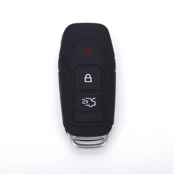 Силиконов Калъф за ключове от кола Ключодържател за Ford Kuga EcoSport Нов Фокус 2 3 Mondeo, Fiesta Edge Skon Притежателя Авто Аксесоари за черупки