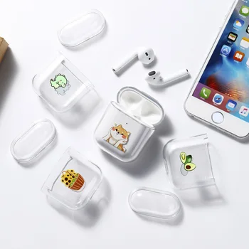 Силиконови Прозрачни Калъфи за слушалки за Apple AirPods 1 2 зарядно устройство ще захранване на Скоростната Сладък Карикатура TPU Мек Кристален Делото Чанта за носене Airpods