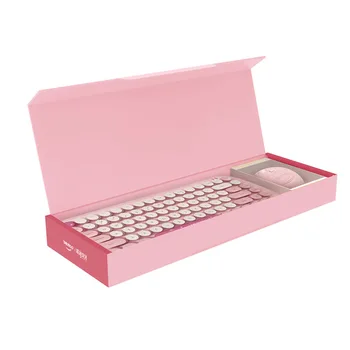 Симпатична розова безжична клавиатура Bluetooth и набор на мишката, за таблетен компютър ipad mini-тънък тих набор от клавиатурата Bluetooth