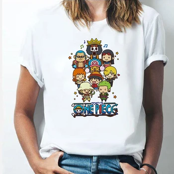 Сладък Kawai Цели тениска с изображение на маймуна, тениски японски аниме, летни тениски Harajuku с къс ръкав, Графични тениски за момичета