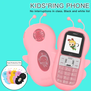 Сладък Мини-Пчелен Мобилен Телефон quadband телефони Бар Карикатура Отключени Детски Детски мобилен телефон с две Sim карти