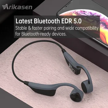 Слушалки Bluetooth Безжична Слушалка костна проводимост 16 Г Памет, MP3 Музикален плейър Безопасна слушалки с отворен ухо с микрофон Тип C