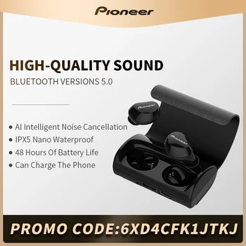 Слушалки Pioneer Tws E221BT DJ Безжични Слушалки Bluetooth 5.0 Водоустойчиви Слушалки С Калъф За зареждане на Микрофона Може да се Зарежда телефон
