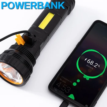 Слънчев Led Фенерче USB Акумулаторна Фенерче Фенерчето Lanterna Открит Многофункционален Авариен Банка Хранене Ръчно Лампа