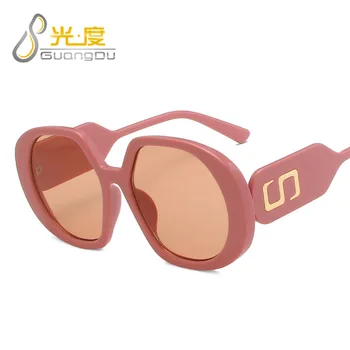 слънчеви очила с логото на big oval е за жени и мъже 2021 тенденция на стоки за големи улични магазини Оттенък ретро oculos de sol feminino uv400
