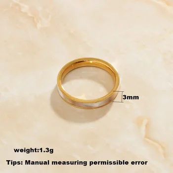 СОММАР 2021 тренд голям златен цвят, размер 6 7 8 Годежен пръстен на богинята Бяло пръстен във формата на миди мъжки бижута