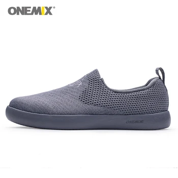 Спортни обувки Onemix Мъжки дишащи летни маратонки Голям размер Маратонки за бягане за мъже с нисък покрив Спортни обувки на равна подметка маратонки за мъже