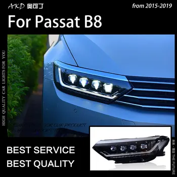 Стайлинг на Автомобили Фар за Passat B8 LED Светлини-2019 Magotan Фарове, 4 Обектива DRL Всички LED Фарове на Къси Светлини Светлини