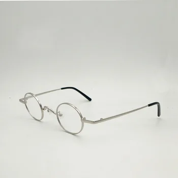 Старинните сребърни малки кръгли очила за късогледство в рамките рецепта за мъже и жени с ретро очила за четене UV400 поляризирани слънчеви очила