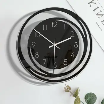Стенни часовници 11-инчови Безшумни Цифрови Часовници в Скандинавски стил, захранван с батерии, Декоративни, Офис Кухни