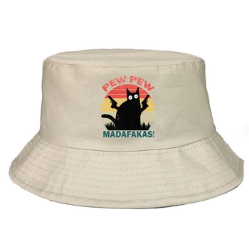 Стръмни Пия Пия Мадафаки с принтом Черни Шапки-кофи за жени, мъже, Риболовна шапка, Солнцезащитная лятна солнцезащитная Рибарско Панама, хип-хоп шапка