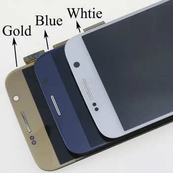 Супер AMOLED LCD дисплей с сензорен екран Дигитайзер за Samsung Galaxy S6 G920 SM-G920F G920F резервни Части за ремонт на сянката изгаряне