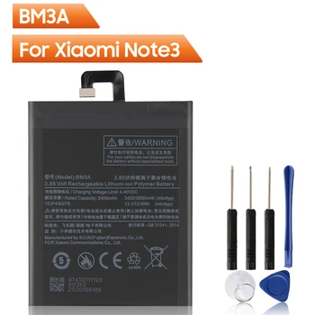 Сяо Ми Смяна на Батерията на телефона BM3A за Xiaomi Note3 забележка 3 BM3A Акумулаторна Батерия 3400 mah