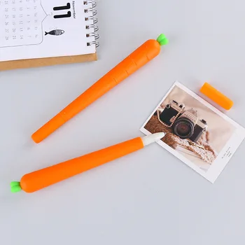 Творчески канцеларски материали гелевый морков стилус Неутрална дръжка настройка 0,5 мм, Дръжки за черна вода Дръжка за подпис